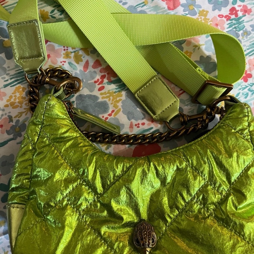 Kurt Geiger Out of Stock Metallic Lime Crossbody Bag. EUC - Picture 6 of 8